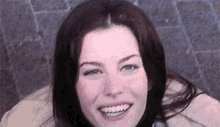 liv tyler look up smiling