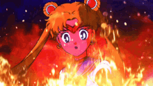 Sailor Moon Fire GIF - Sailor Moon Fire Flames GIFs
