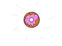 a drawing of a donut with pink frosting and sprinkles on it