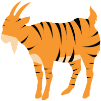 Tgrlive Tiger Sticker - Tgrlive Tiger Goat Stickers