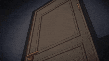 a cartoon drawing of a door with a crack in it