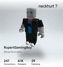 a picture of a roblox character with the name neckhurt on it