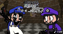 a video game called friday night funkin trash apocalypse is being played at 7:09