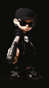 a person standing in front of a fireball with a skull in the middle