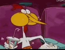 Movies Cow And Chicken GIF - Movies Cow And Chicken Eating GIFs