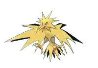 a drawing of a yellow bird with black feathers