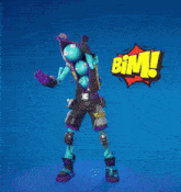 a cartoon character is holding a ring and a cloud with the word boom on it