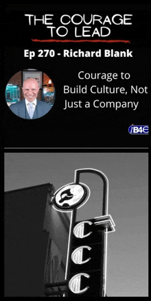 an advertisement for the courage to lead ep 270