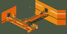 an isometric drawing of a bridge with the number 35 on the side