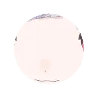 a close up of a person 's eye in a circle .
