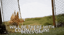 a chain link fence with the words " will be there with count me in " written on it