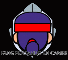 a cartoon drawing of a robot with a heart above it and the words fang pensando en cami