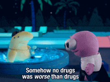 Somehow No Drugs Was Worse Than Drugs Pim GIF - Somehow No Drugs Was Worse Than Drugs Pim Smiling Friends GIFs