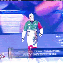 rey mysterio wwe tag team champions entrance wwe wrestle mania