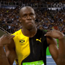 Take It Easy Usain Bolt GIF - Take It Easy Usain Bolt Olympics GIFs