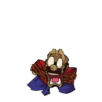 a cartoon of a man tied up with chains and a tie