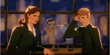 Dissapointed Steve And Peggy GIF - Dissapointed Steve And Peggy Howard Stark GIFs