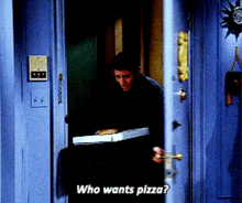 Friends Joey Tribbiani GIF - Friends Joey Tribbiani Who Wants Pizza GIFs