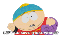 Lets Go Save Those Whales Eric Cartman Sticker