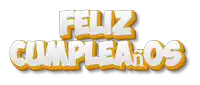 a white and orange sign that says feliz cumpleaños