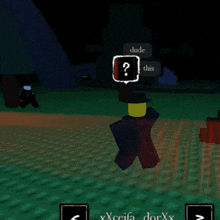 a screenshot of a video game that says dude this and xceifa dorxx