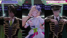 a collage of three anime characters with the year 2025 on the bottom left