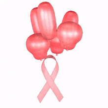 breast cancer awareness month breast cancer awareness ribbon cancer awareness sticker pink ribbon pink balloons