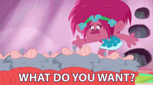 What Do You Want Poppy GIF - What Do You Want Poppy Trolls The Beat Goes On GIFs