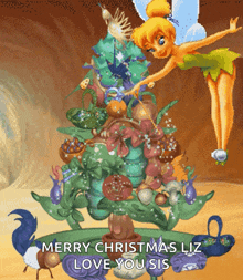 Tinkerbell Christmas Tree GIF