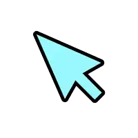 a blue arrow pointing to the right with a black outline on a white background