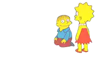 a cartoon of a boy and a girl standing next to each other