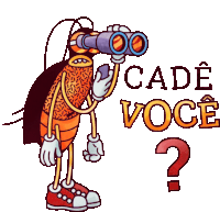 Cockroach With Binoculars Says Where Are You In Portuguese Sticker - Oscaris Coming Cade Voce Google Stickers