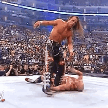 Shawn Michaels Ankle Lock GIF - Shawn Michaels Ankle Lock Kurt Angle GIFs