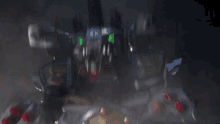 a robot with a shield that says ' tm ' on it