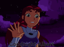 Goodnight Goodnight Starfire GIF - Goodnight Goodnight Starfire Goodnight Albert GIFs