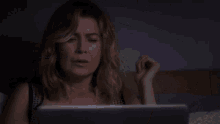 Greys Anatomy Meredith Grey GIF - Greys Anatomy Meredith Grey Throws Laptop GIFs