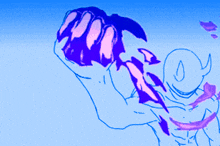 a blue background with a white explosion and the word ok