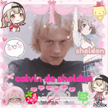 a picture of a man with the name calvin de sheldon written on it