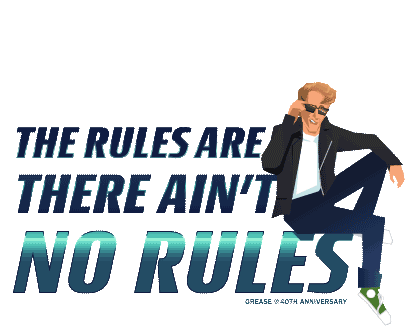 Rules No Rules Sticker - Rules No Rules Bad Boy Stickers