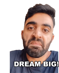 Dream Big Rahul Dua Sticker - Dream Big Rahul Dua Keep Dreaming Stickers