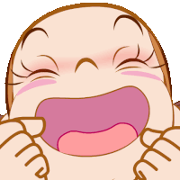 a close up of a cartoon character 's face with its mouth open