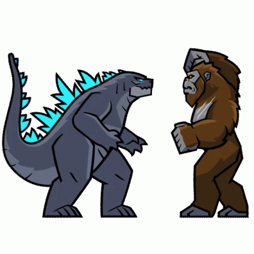 Godzilla Vs Kong Sticker - Godzilla Vs Kong - Discover & Share GIFs