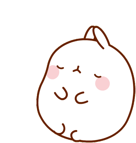 Excited Molang Sticker - Excited Molang Happy Stickers