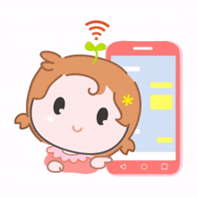 person girl baby cute cell phone