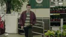 Guy With Stripes Shirt Walking GIF - Guy With Stripes Shirt Walking Blanknrk GIFs
