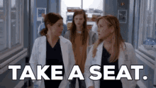 Greys Anatomy Amelia Shepherd GIF - Greys Anatomy Amelia Shepherd Take A Seat GIFs