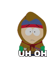 Uh Oh Stan Marsh Sticker - Uh Oh Stan Marsh South Park Stickers