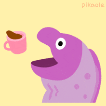 Love My Coffee Moray Eel GIF - Love My Coffee Moray Eel Pikaole GIFs