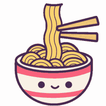 smile happy chopsticks noodles cute