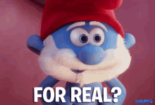 For Real? GIF - For Real Seriously Smurfs GIFs